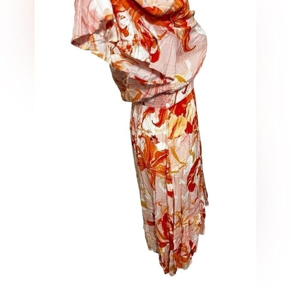 Abel the Label Flower Bomb ShirtDress Orange Pink
Floral Anthropologie Smocked m - Picture 4 of 13